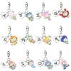 925 Silver 12 Months Birthstone Heart-shaped Beads Charms Fit Original Bracelet Charm Beads Necklace Diy Female Jewelry