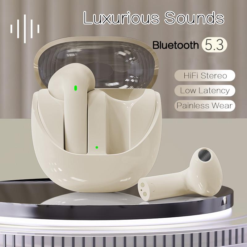 VAORLO Macaron Wireless Earphones 9D HiFi Stereo Music Super Bass Touch Headset In-Ear Painless Wear Noise Cancel Calling Headphone