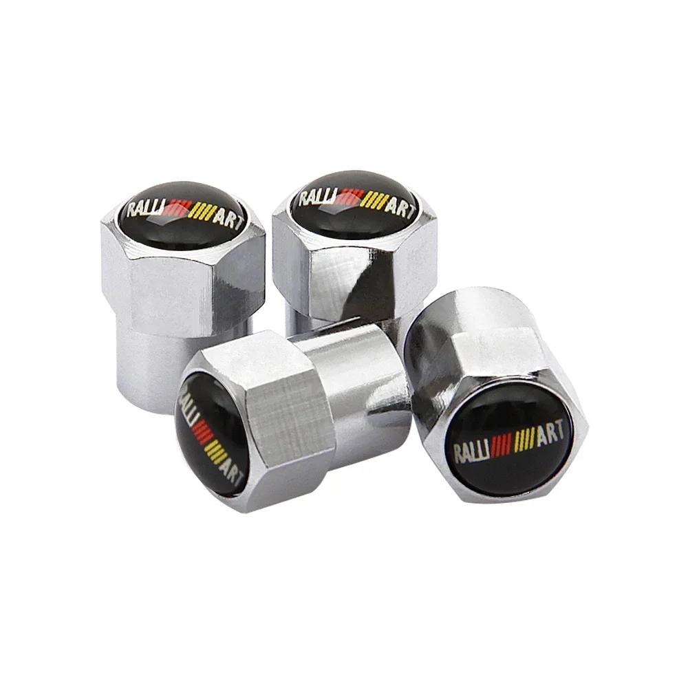 4pcs Car Wheel Tire Valves Tyre Stem Air Caps Cover For Mitsubishi Ralliart ASX Eclipse Galant Mirage Montero EVO Xpander Colt
