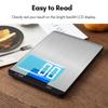 Цифровые кухонные весы с аккумулятором на 10 кг/22 фунта и сенсорными кнопками ЖК-дисплея 7