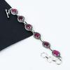 Kashmir Ruby Gemstone Handmade 925 Sterling Silver Bracelet, Kashmir Ruby Bracelet For Wife , Unisex Bracelet, Thanksgiving Gifts