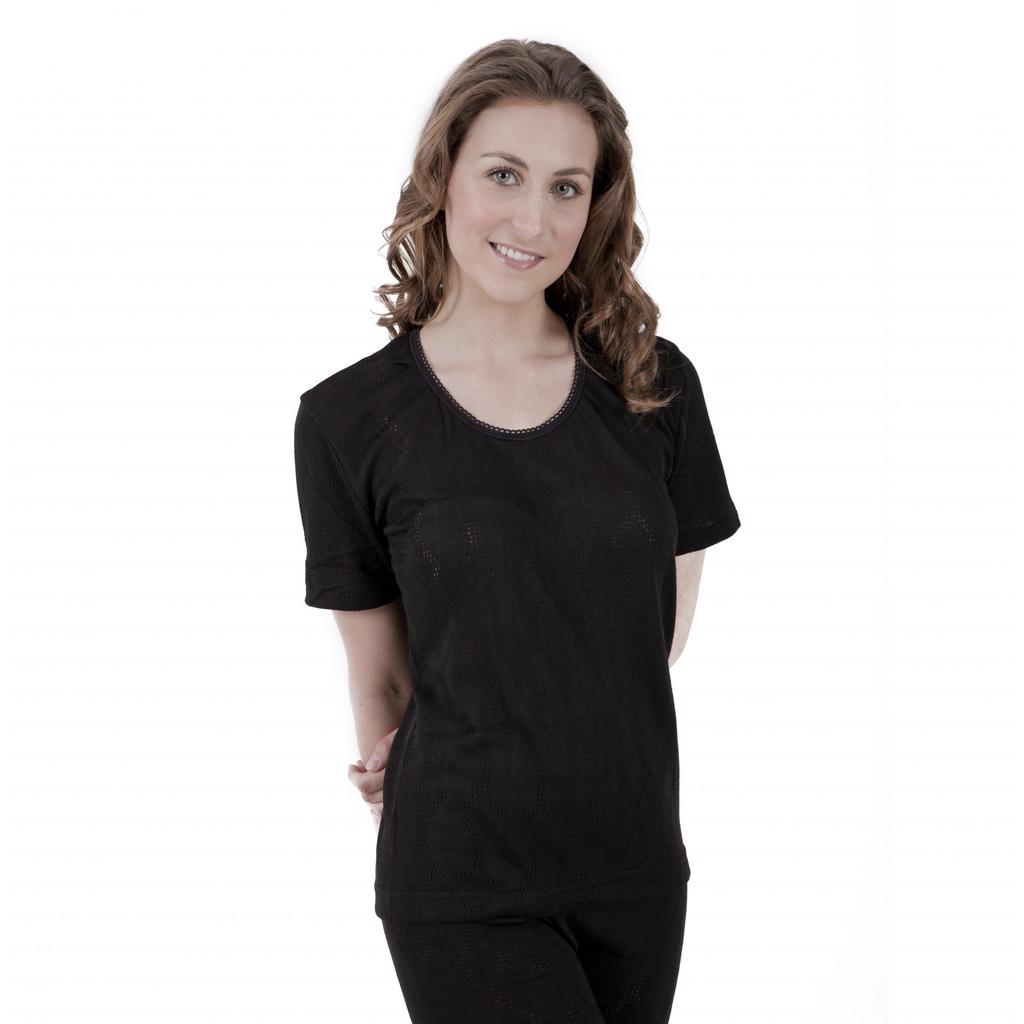 Ladies Thermal Wear Short Sleeve T Shirt Polyviscose Range (British Made)