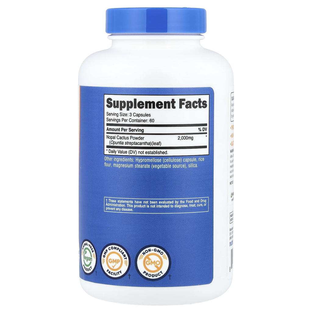 Nutricost Опунция, 180 капсул (666 мг в капсуле)