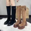 Niche Suede Short Boots Women's 2025 Autumn and Winter New British Martin Boots Slim Small Thick-soled Women's Boots