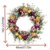 Пасхальный дверной венок 17 дюймов, смешной, искусственные весенние цветы, пасхальные яйца, венок на входную дверь для дома, прихожей, стены, крыльца, двора, патио