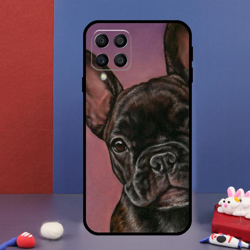 Watercolor French Bulldog Painting For Samsung Galaxy M15 M55 M33 M13 M23 M53 M31 M51 M14 M34 M54 M20 M30s M52 M32 Phone Case