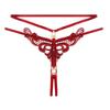 Stimulating Panties Women's Hot Hollowed-out Embroidered Pearl Yin Sm Bundled Tuning Open File Free Temptation Thong