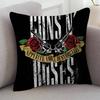 Rock Band Guns N Roses Cute Cartoon L Game Cushion Cover Pillowcase Upholstery Sofa Throw Pillow Home Decor Pillowcas