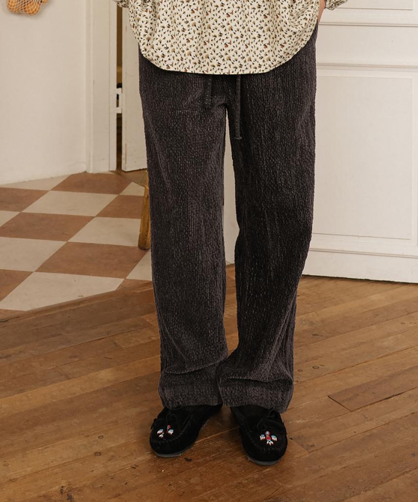 CHIQUITA Aurora Corduroy Pants Stone Charcoal