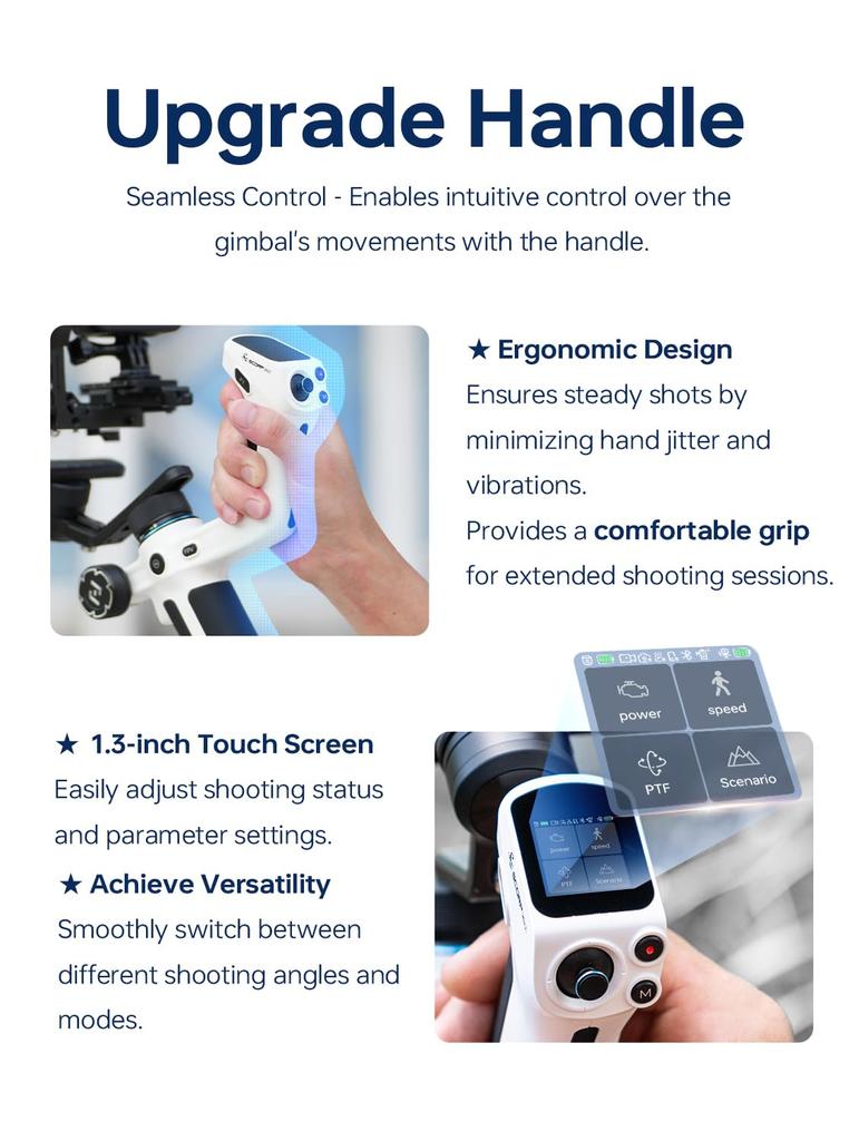 FeiyuTech SCORP Mini 2 Kit Camera Stabilizer Handheld Gimbal для беззеркальных цифровых зеркальных камер A7III Canon R6 Nikon Z30 Fujifilm GoPro Smartphone AI Tracker