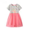 Летнее новое детское платье Детская юбка с коротким рукавом Трикотажное хлопковое платье для девочек