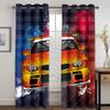 Комикс гоночный автомобиль крутой печатный 3D современный светофильтр шторы жалюзи оконные шторы для ребенка мальчика гостиная спальня 2 панели