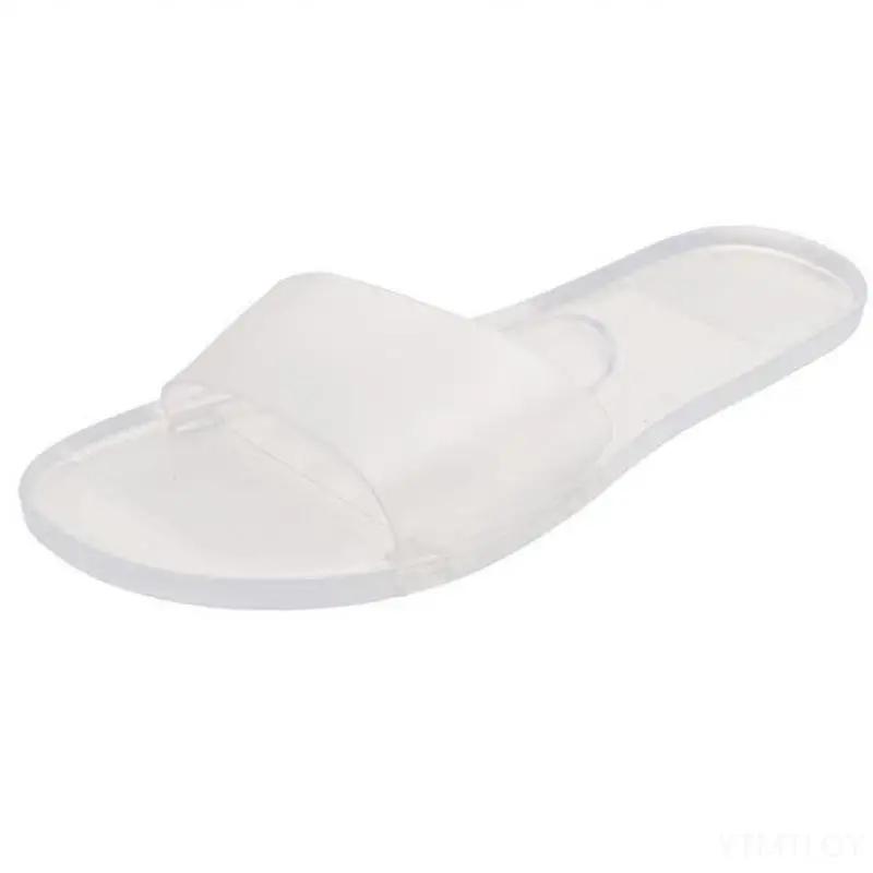 Женские тапочки из ПВХ, прозрачные, повседневные туфли, женские сандалии, модные летние прозрачные шлепанцы, плоские тапочки, Zapatos Mujer