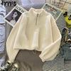Women's Fashion Casual Solid Color Print Fall Winter Long Sleeve Half Turtleneck Sweaters