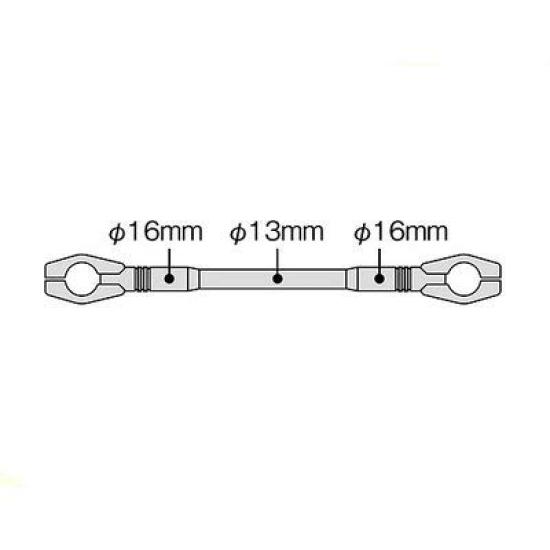 HURRICANE Handle Brace for inch Slim Large Size All HB0693B 7/8 handlebars, Type, (325mm), Black,