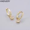 Zircon Pendant Hoop Earrings Female Simple Golden French Earrings Wholesale