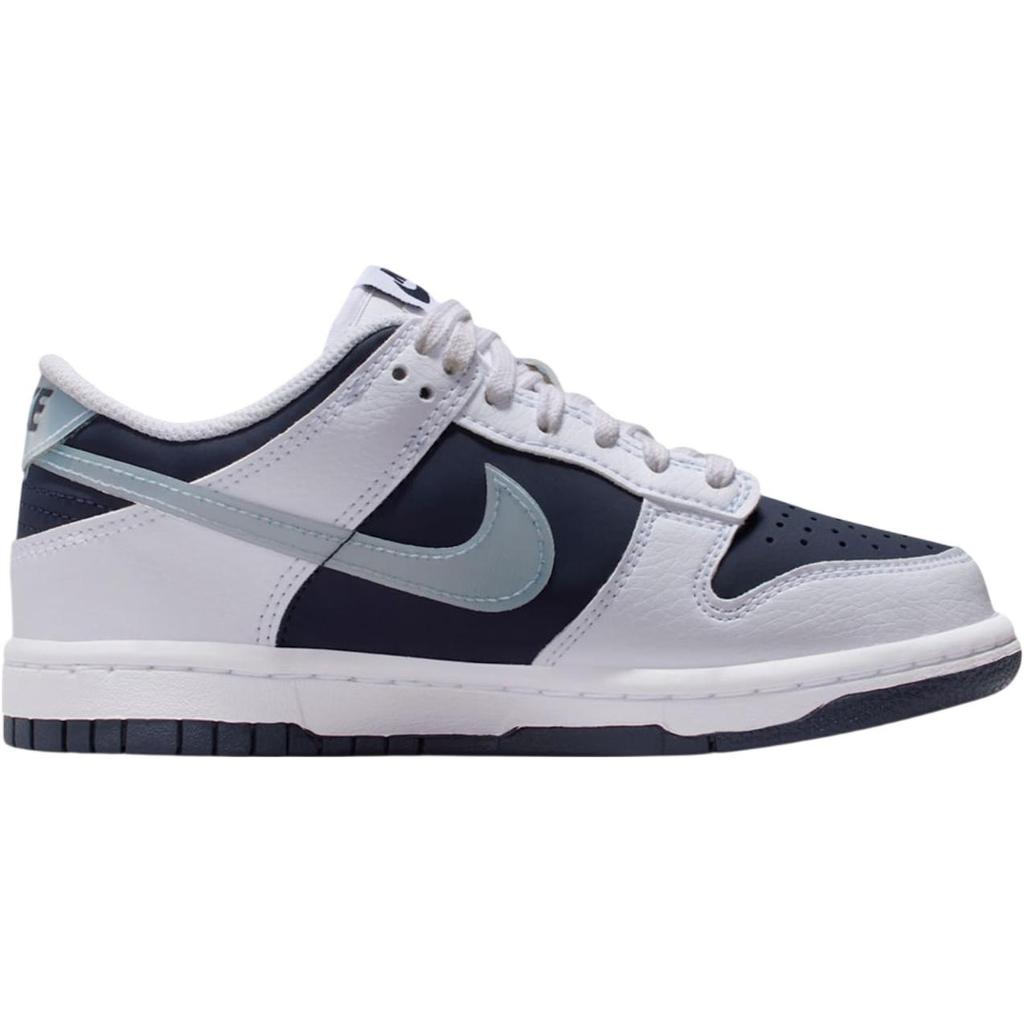 Nike Leather Low top Skateboard Shoes Blue White Unisex Kids' II7639-100