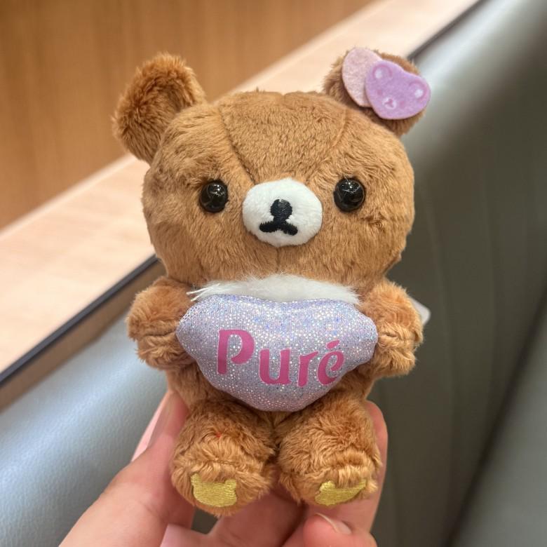 Rilakkuma Мишка с сердцем и цыпленок Плюшевый брелок-рюкзак
