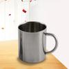 New Convenient Silver Handle Double Wall Stainless Steel Portable Coffee Mug Travel Cup 220ml 300ml 400ml