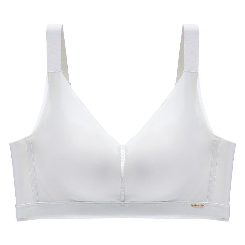 Seamless Bra Women's Smooth Mesh Adjustable Underwear Gathering Bra Thin Style Push Up Bra
