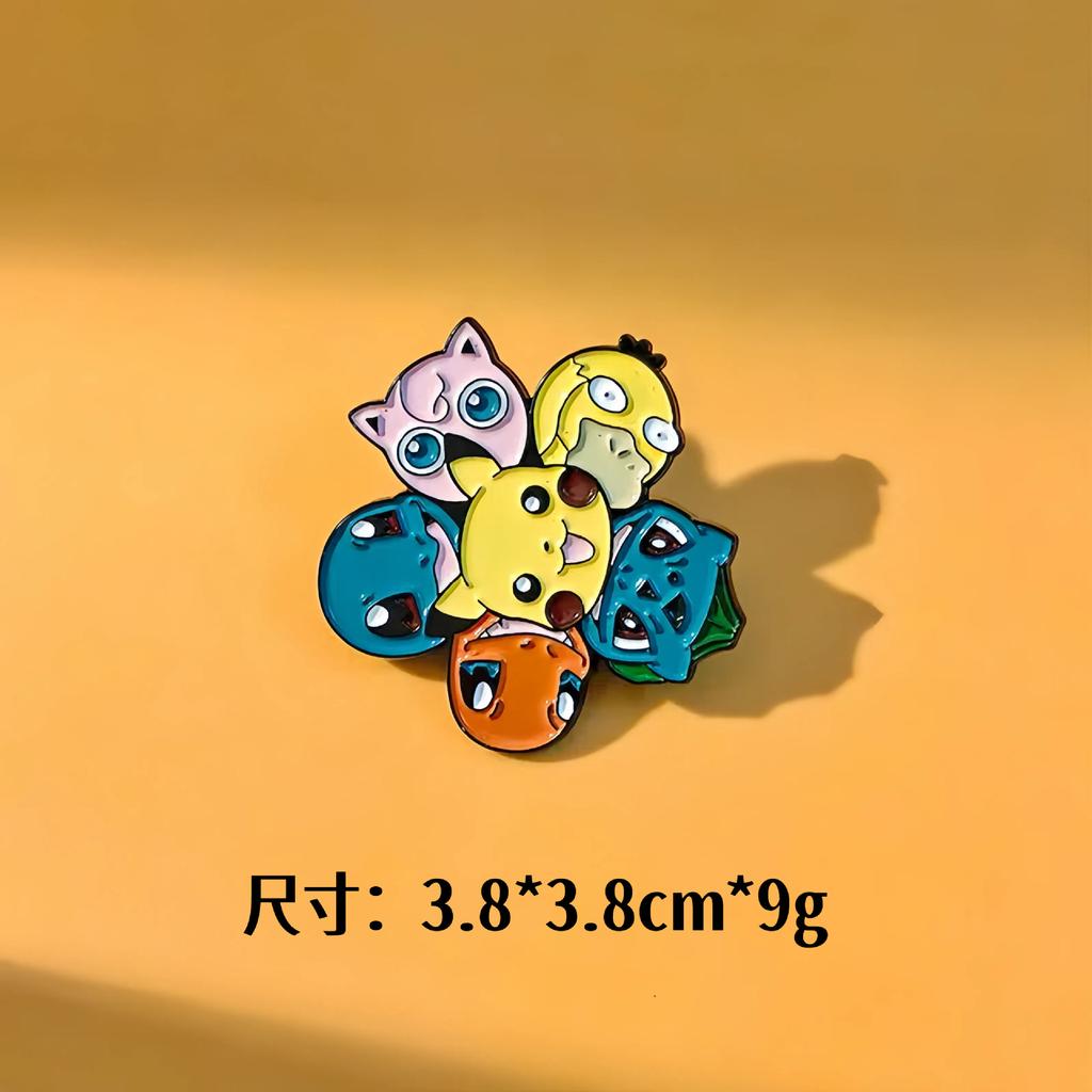 NEW HOT Pok mon Pok mon brooch Pikachu metal badge anime cartoon clothes pencil case backpack decoration accessories