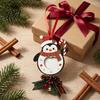 Wooden Hanging Decor Christmas Tree Ornaments, 2D Stocking House Shaped Photo Frame Personalized Frames Decor, Xmas Ornament for Family Holiday