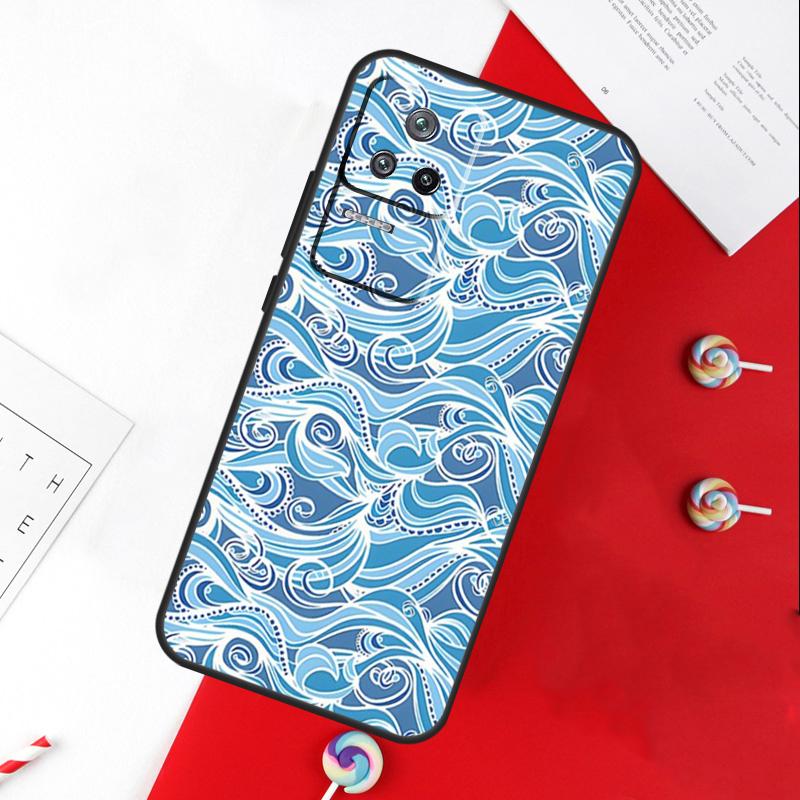 Чехол в японском стиле с цветочной текстурой для Xiaomi 13T 11T 12T 14T Pro 13 14 15 Ultra POCO X7 Pro X3 X5 X6 F5 F6 M6 Pro