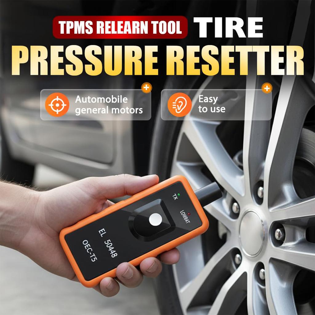 Tire Pressure Reset Tool with LED Indicator and Beeper Confirmation Tire Pressure Testing Tool for Vehicles