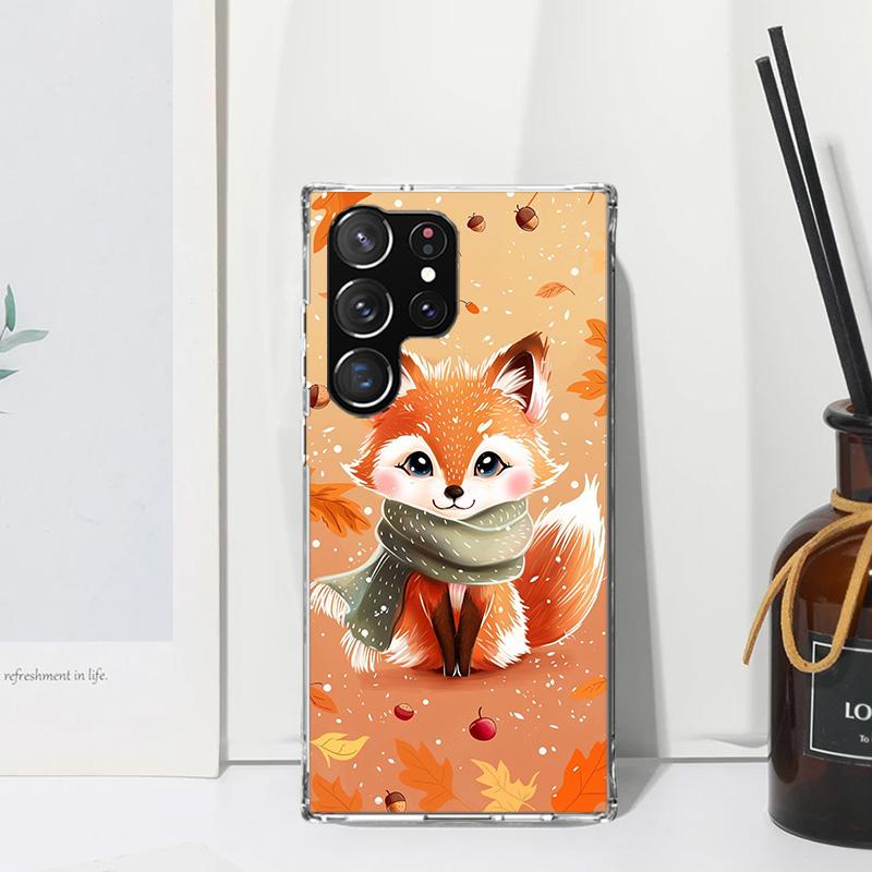Animal Fox Phone Case For Samsung Galaxy S26 S25 Edge S24 FE S23 S22 Ultra S21 Plus S20 + Art Fundas Back Cover Galaxy S25 Edge