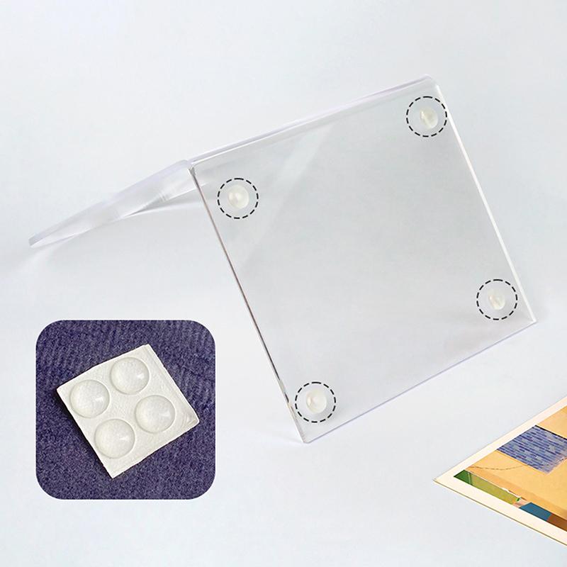 1 Pair Clear Acrylic Bookends Non-Skid Book End For School Library And Desktop Organizer, Acrylic Book Ends For Book Shelves