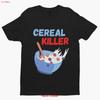 Футболка Cereal Killer Комедия Смешной Фильм Кино ТВ Новинка Взрослый Винтаж Удобный Мода Графический Дышащий Мужской