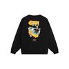 Li-Ning Cartoon Print Round Neck Pullover Sweatshirt Unisex Tops Black AWDT163-3