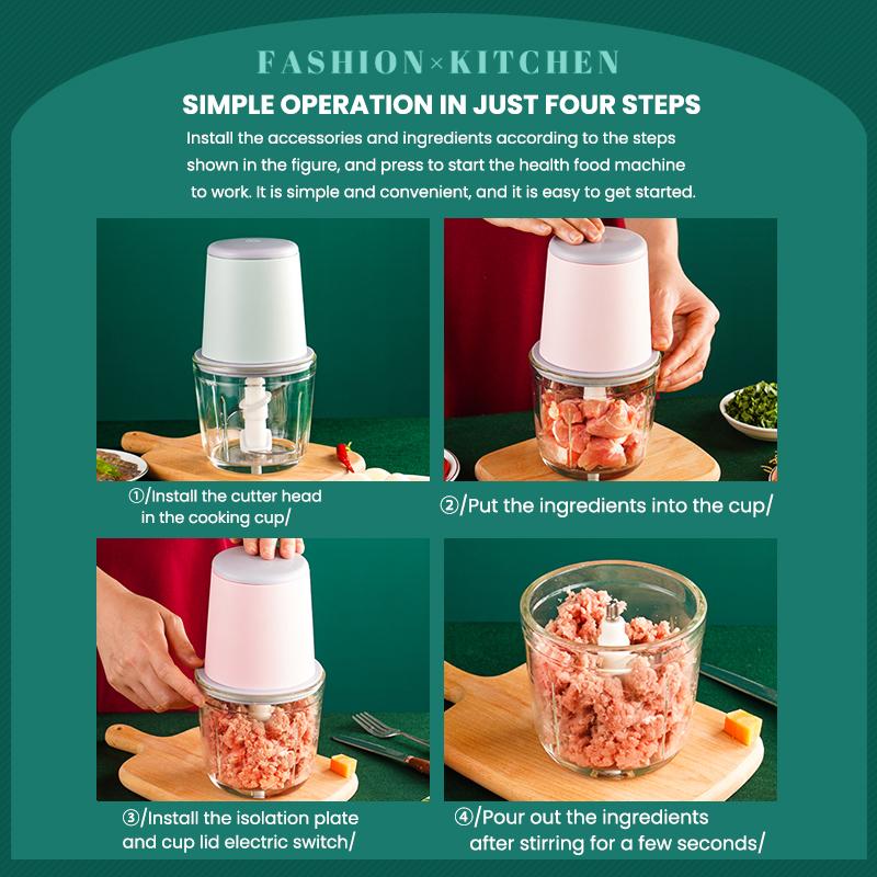 Электрический измельчитель чеснока, 300 мл, мясорубка, мини-пресс для чеснока, измельчитель овощей, машина для измельчения чеснока