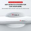 8 шт. Прозрачная защитная наклейка на чашу ручки двери автомобиля от царапин для Tesla Model 3 S X Y Style Roadster Invader Coil Mod WYE K80