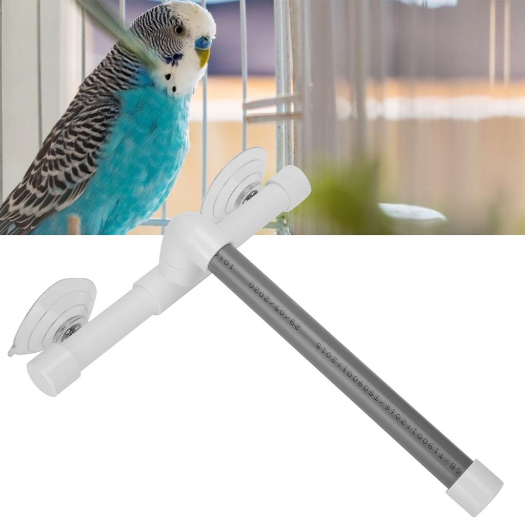 Pet Parrots Bath Tube Stand Bird Shower Perch Plastic Pipe Stand with Suction Cup