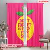 2pcs 2D Flat Printing Window Curtains Don't Forget Feed Your Soul Polyester Without Electricity Festive Curtains for Decorations
