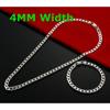 Ювелирные изделия 4 мм, браслет-цепочка, комплект ожерелья для мужчин и женщин, ювелирные изделия для женщин, рождественский подарок, очаровательный свадебный милый подарок