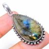 Labradorite Handmade 925 Sterling Silver Jewelry Pendant 2.05" A3k00