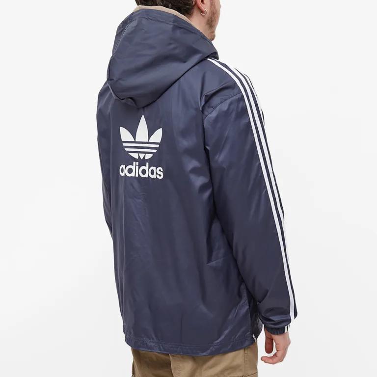 Adidas Originals Trefoil Logo Мужская куртка с капюшоном Верхняя одежда Синяя HB9491