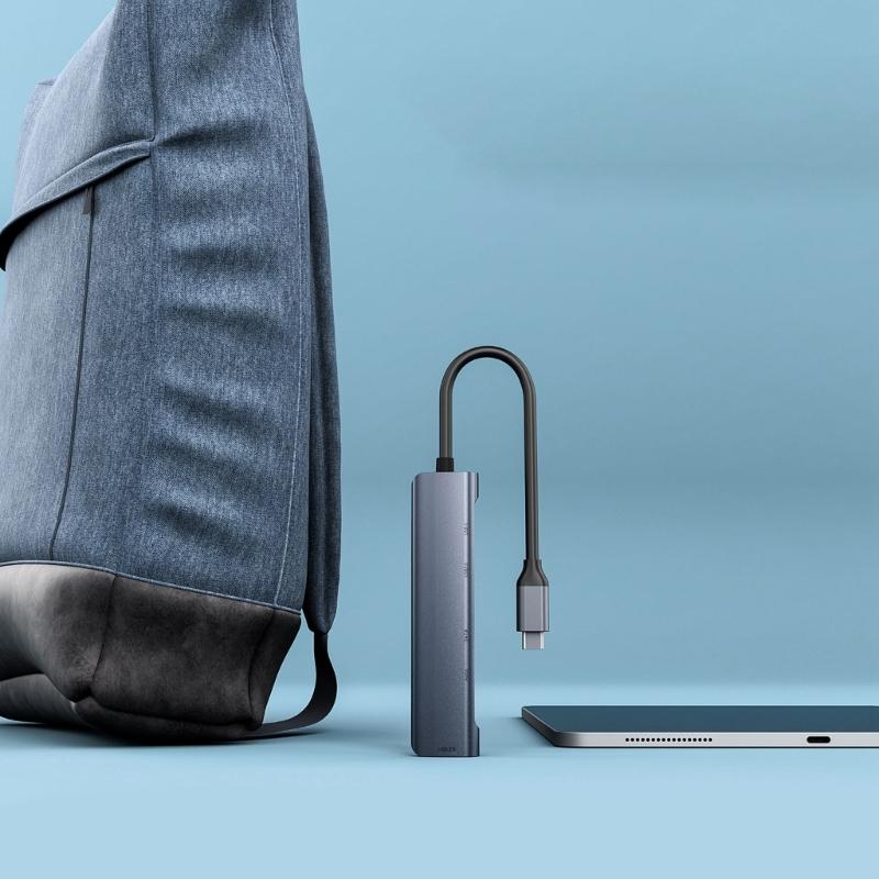 Адаптеры USB C из алюминиевого сплава с поддержкой 4K HDTV, быстрой зарядки 60 Вт PD и расширения множеством портов