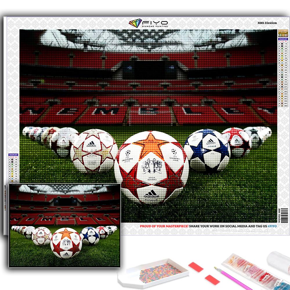 DIY 5D алмазная живопись футбол спортивный набор для вышивки крестом полная дрель вышивка мозаика художественная картина стразы подарок