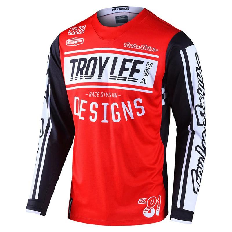 TROYLEE Mens Womens Mountain Bike Cycling Jersey Long Sleeve Quick Dry Breathable Trail Downhill Riding Shirt Summer