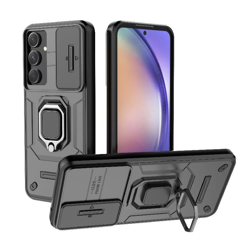 Слайд Защита Объектива Камеры Бронированный Чехол Для Samsung Galaxy A14 A15 A24 A25 A34 A35 A54 A55 Бамперы Военного Класса Кольцо-Крышка