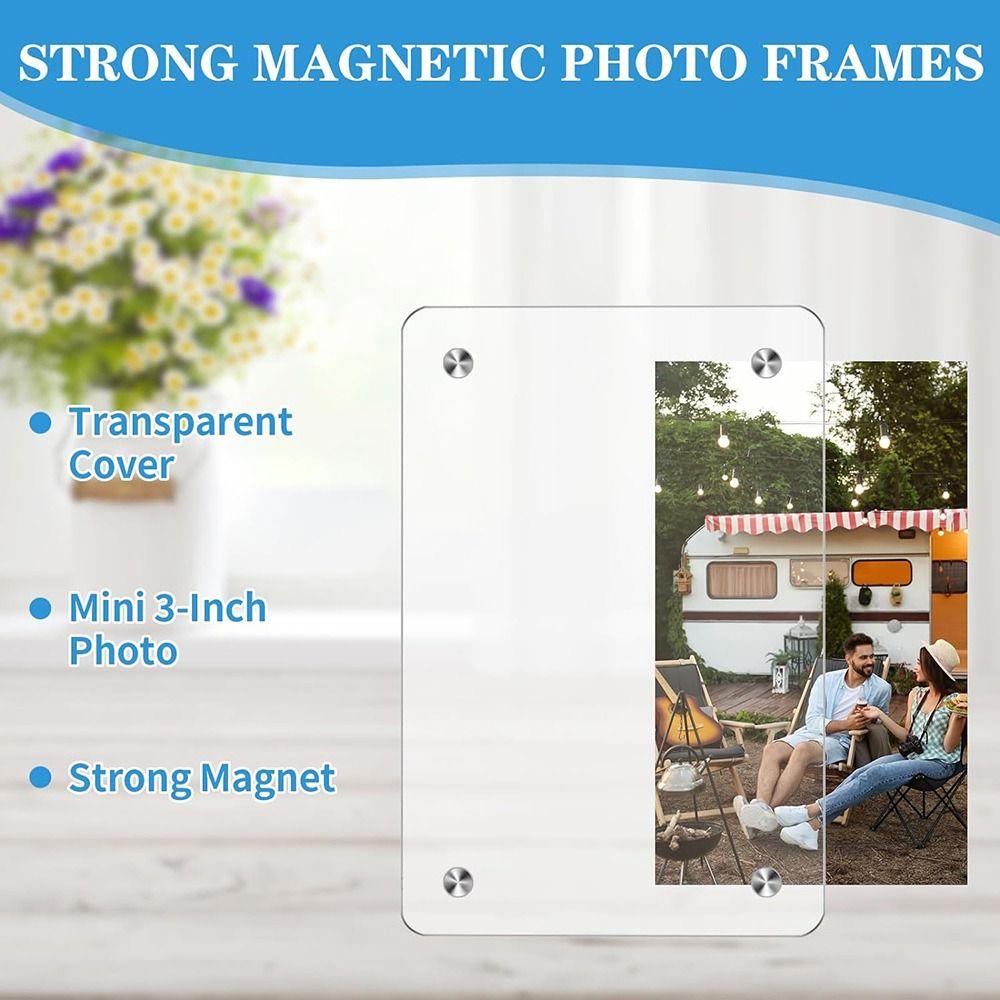 Acrylic Picture Frame Double Sided Fridge Magnetic Frame Accessories Magnetic Picture Frame