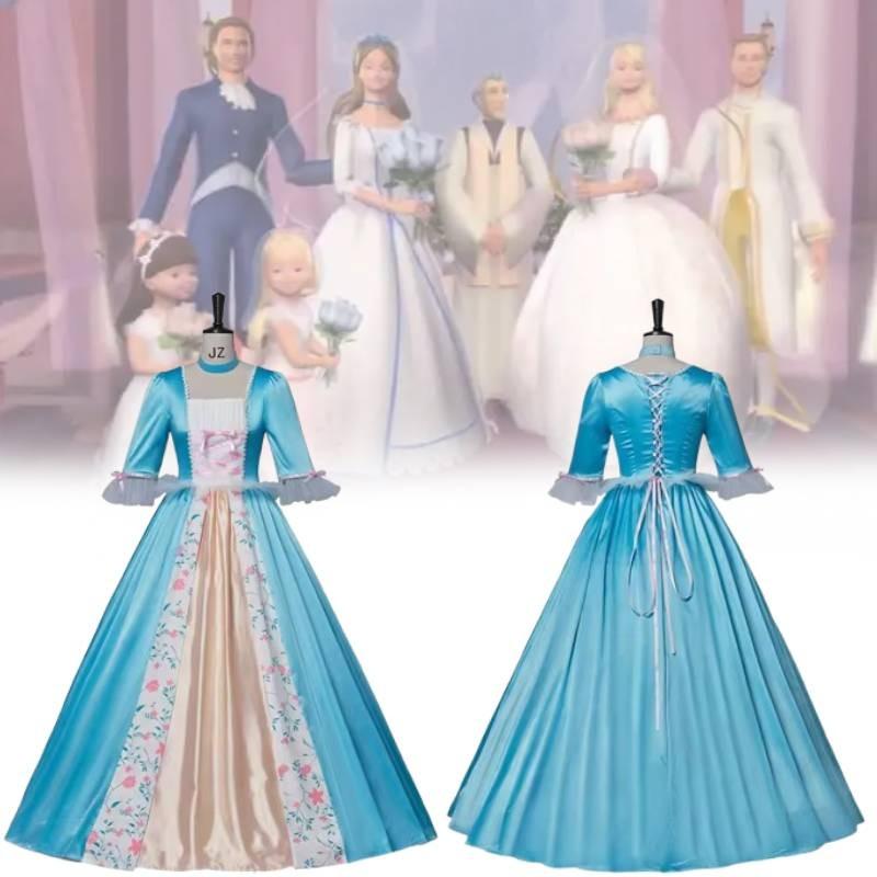 Косплей-платье Барби в роли принцессы и нищенки из полиэстера и спандекса для костюма на Хэллоуин