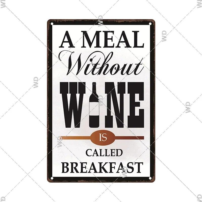 Retro Metal Plate Drink Tin Sign Funny Beer Wine Lover Vintage Metal Plaque for Bar Pub Club Kitchen Home Man Cave Wall Decor