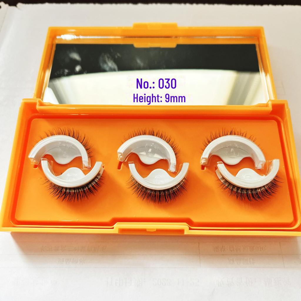 Самоклеящиеся полоски для ресниц Qiao Zitong: Три пары долговечных, простых в носке накладных ресниц.