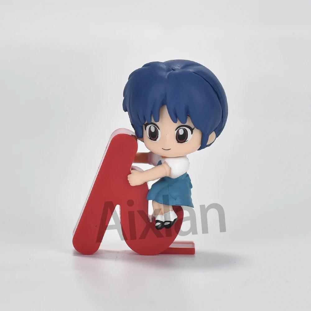Aixlan 4 шт. Фигурка Ranma 1/2 Ранма Тэндо Аканэ Q-версия Очаровательная ПВХ Фигурка Действия Аниме Рождественский Подарок Коллекционная Фигурка