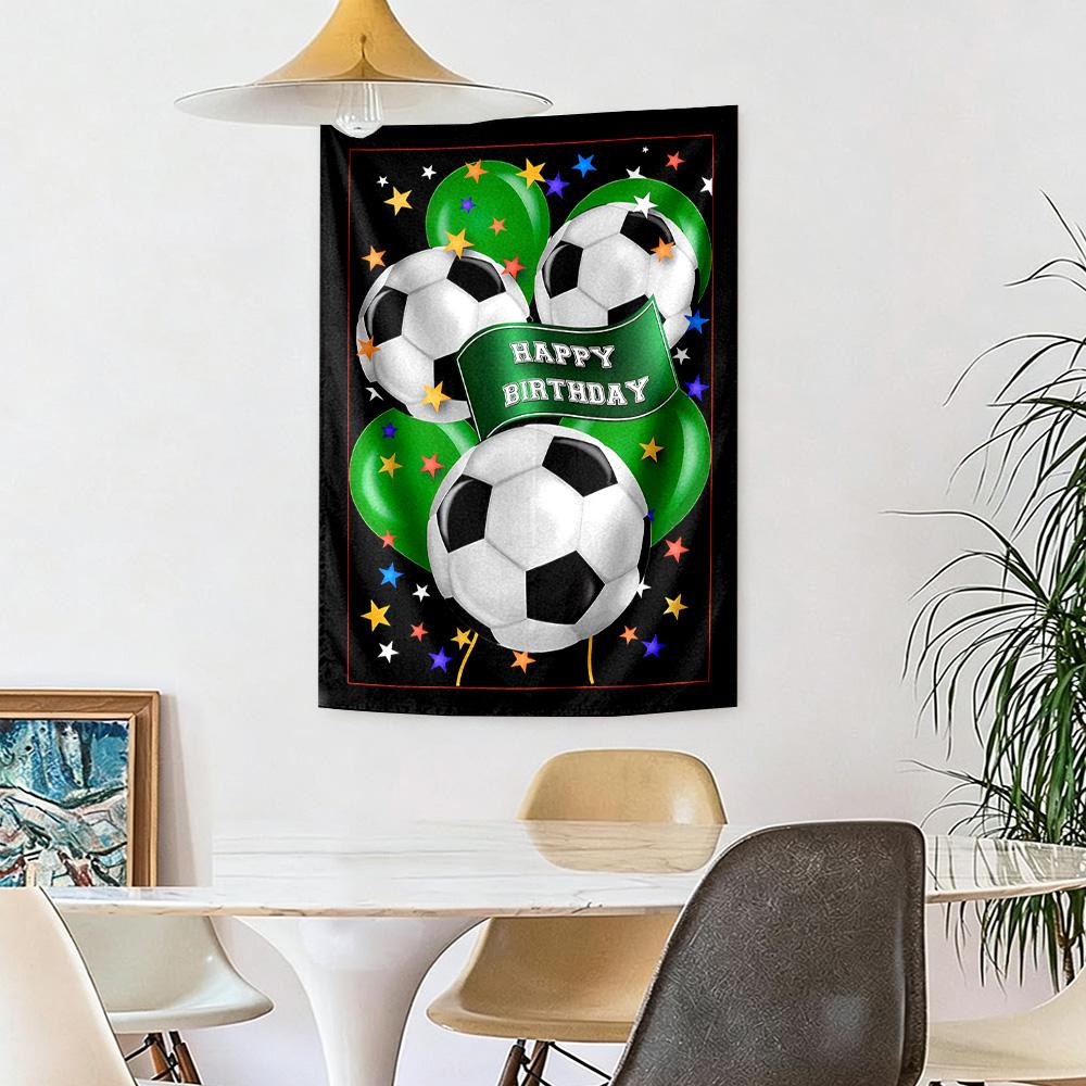 Soccer Wall Decor Tapestry Art For Pet Memorial Birthdaywedding Party Backdrop Family Gift