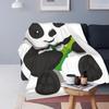 Уютный бамбуковый плед D Panda, мягкий фланелевый зимний плед для дивана, офиса, спальни, очаровательный принт с животными